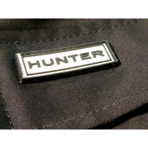 HUNTER Women's Size XS Cotton Smock Hooded Rain Jacket Water Resistant Black - Picture 7 of 12